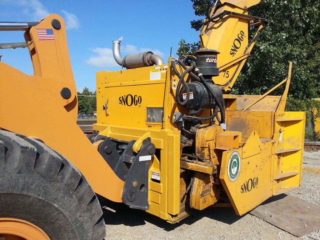 Heavy Duty Front End Loader Snow Thrower Attachment