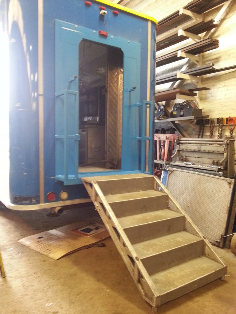 Custom Food Truck Folding Stair Entry Way